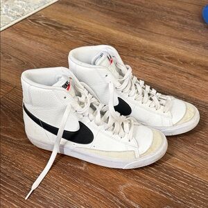 Nike Kids High-Top White Black Sneakers